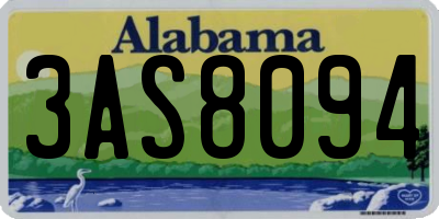AL license plate 3AS8094