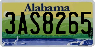 AL license plate 3AS8265