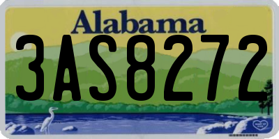 AL license plate 3AS8272