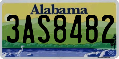 AL license plate 3AS8482