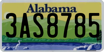 AL license plate 3AS8785