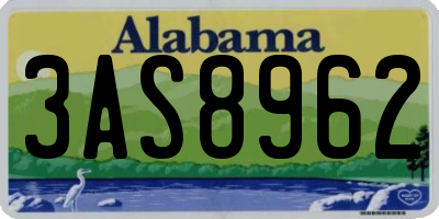 AL license plate 3AS8962