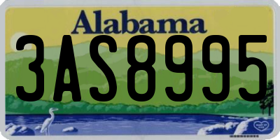 AL license plate 3AS8995