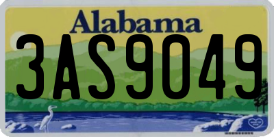 AL license plate 3AS9049