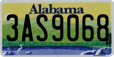 AL license plate 3AS9068