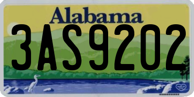AL license plate 3AS9202