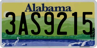 AL license plate 3AS9215