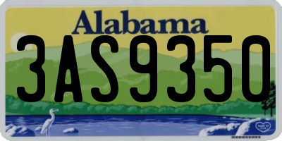AL license plate 3AS9350