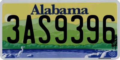 AL license plate 3AS9396