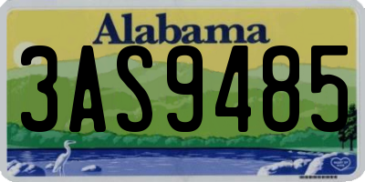 AL license plate 3AS9485