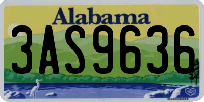 AL license plate 3AS9636