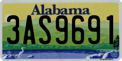 AL license plate 3AS9691