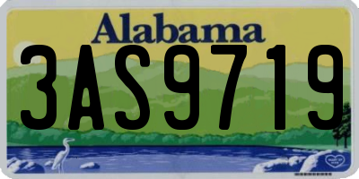 AL license plate 3AS9719