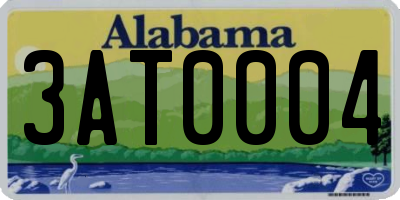 AL license plate 3AT0004