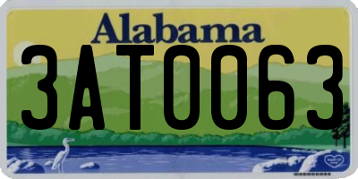 AL license plate 3AT0063