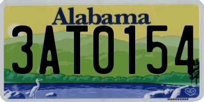 AL license plate 3AT0154