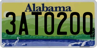 AL license plate 3AT0200