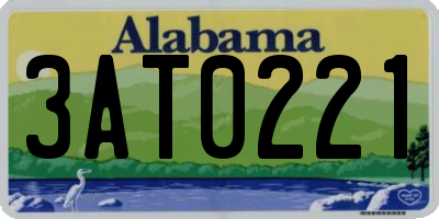 AL license plate 3AT0221