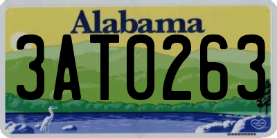 AL license plate 3AT0263