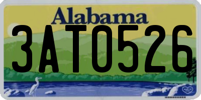 AL license plate 3AT0526