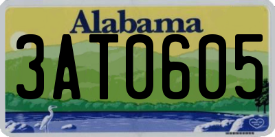 AL license plate 3AT0605