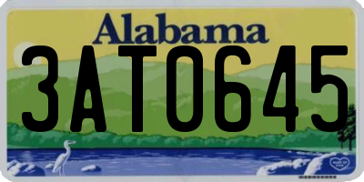 AL license plate 3AT0645