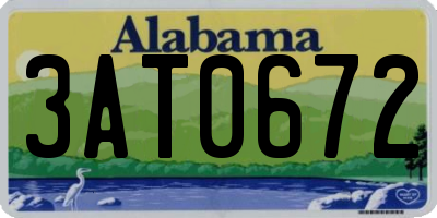 AL license plate 3AT0672