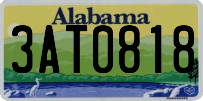 AL license plate 3AT0818