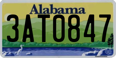 AL license plate 3AT0847
