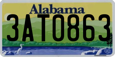 AL license plate 3AT0863