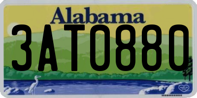 AL license plate 3AT0880