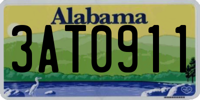 AL license plate 3AT0911