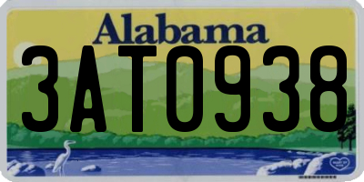 AL license plate 3AT0938