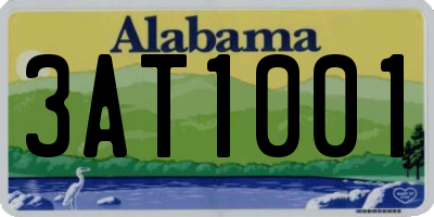AL license plate 3AT1001