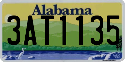 AL license plate 3AT1135