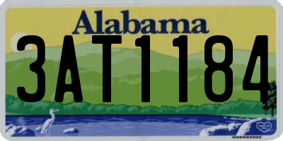 AL license plate 3AT1184