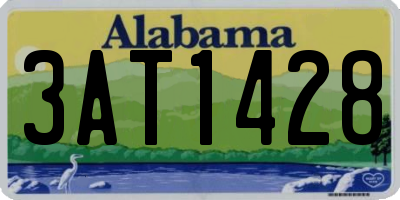 AL license plate 3AT1428