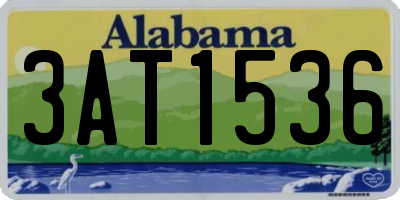 AL license plate 3AT1536