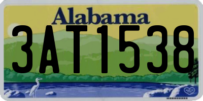 AL license plate 3AT1538