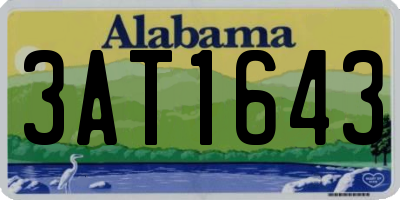 AL license plate 3AT1643
