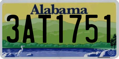 AL license plate 3AT1751