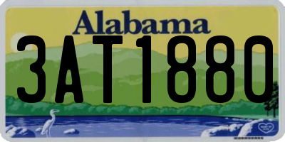 AL license plate 3AT1880