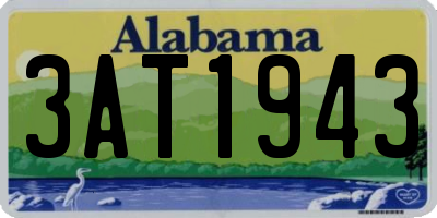 AL license plate 3AT1943