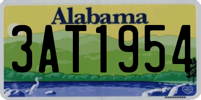 AL license plate 3AT1954