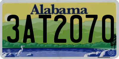 AL license plate 3AT2070