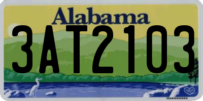AL license plate 3AT2103