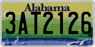 AL license plate 3AT2126