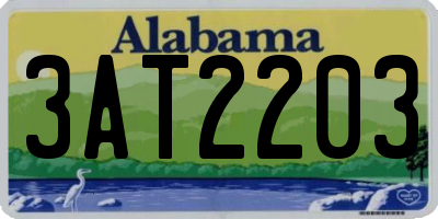 AL license plate 3AT2203