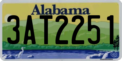 AL license plate 3AT2251