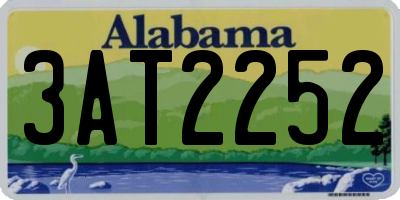 AL license plate 3AT2252